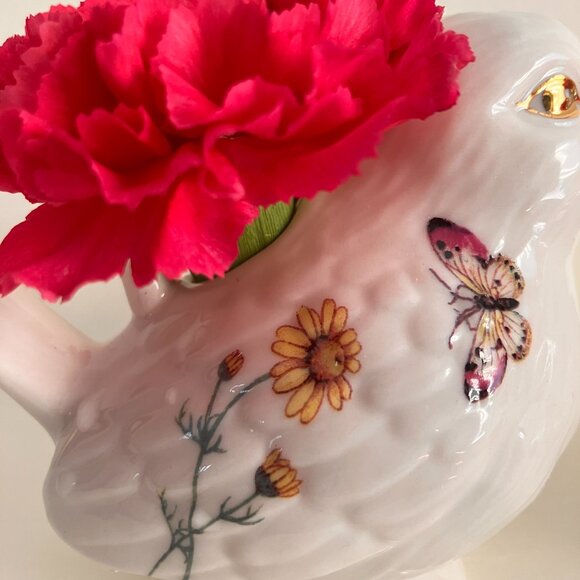 Grace's Teaware - Set of 2 Bird Creamers Butterflies, Bees, Bird Bud Vases - Picture 10 of 15